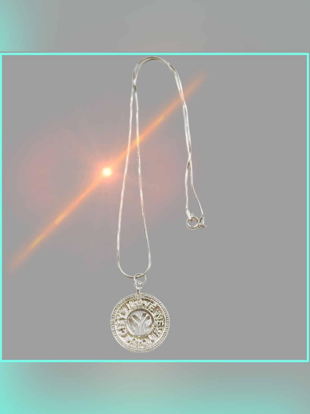 Vintage New York City Subway Token Necklace